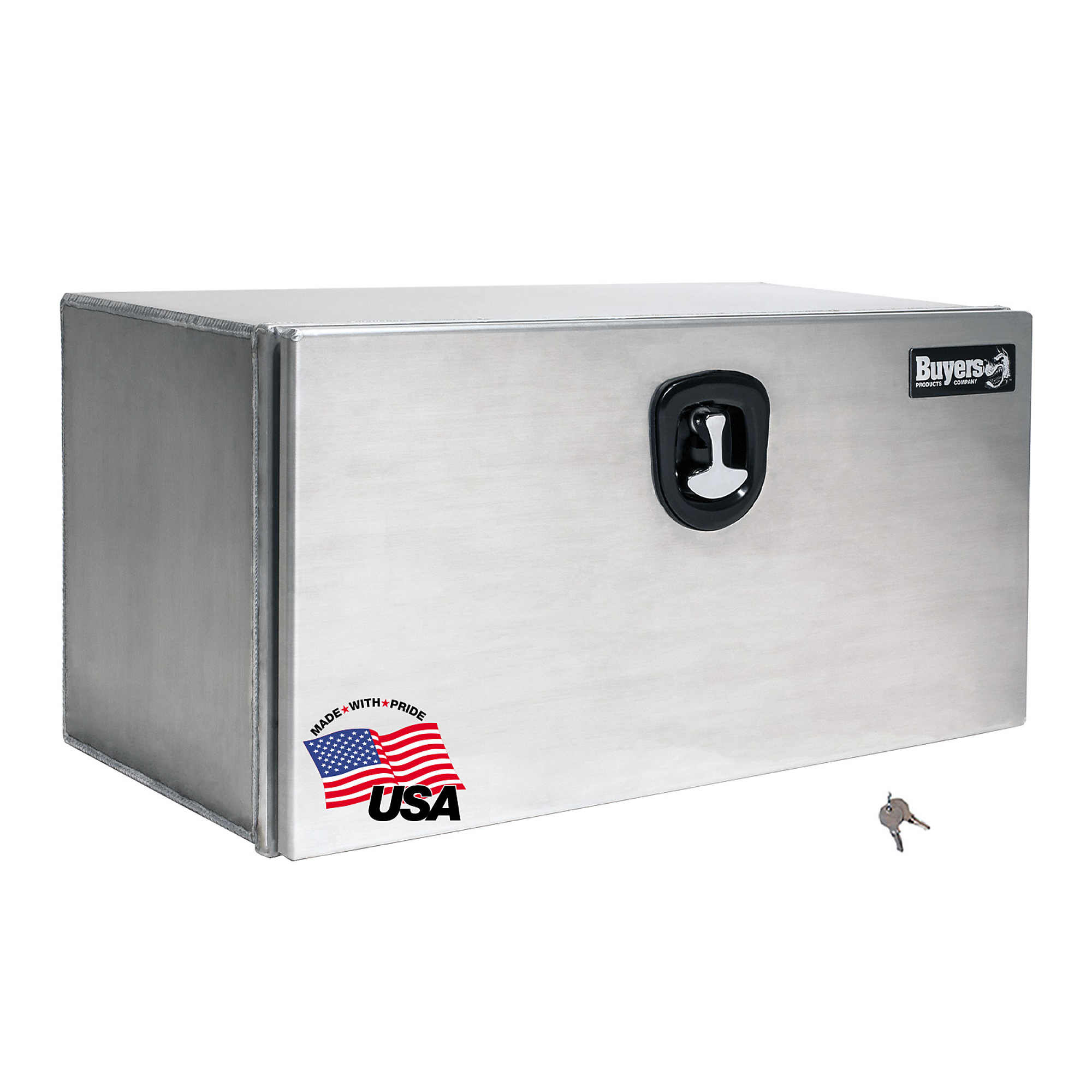 Buyers Products, 36x24x18 Pro Series Underbody Truck Tool Job Storage Box, Width 36 in, Material Aluminum, Color Finish Smooth Silver, Model# 1706420